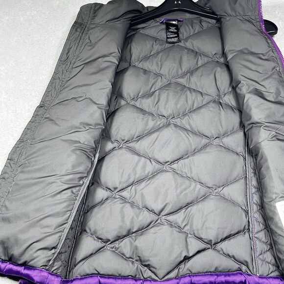 Vintage The North Face Puffer Vest Girls XL Womens Small Goose Down Nuptse 550 - Picture 9 of 12